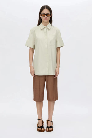 Winslow Short Sleeve Shirt by Camilla and Marc, cotton-blend collared shirt with cuff detail, a versatile trendy staple perfect for warm days.