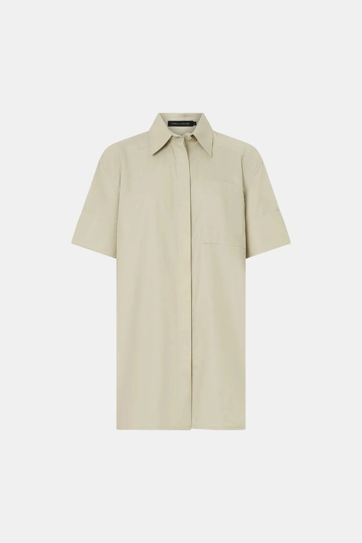 Winslow Short Sleeve Shirt by Camilla and Marc, cotton-blend collared shirt with cuff detail, a versatile trendy staple perfect for warm days.