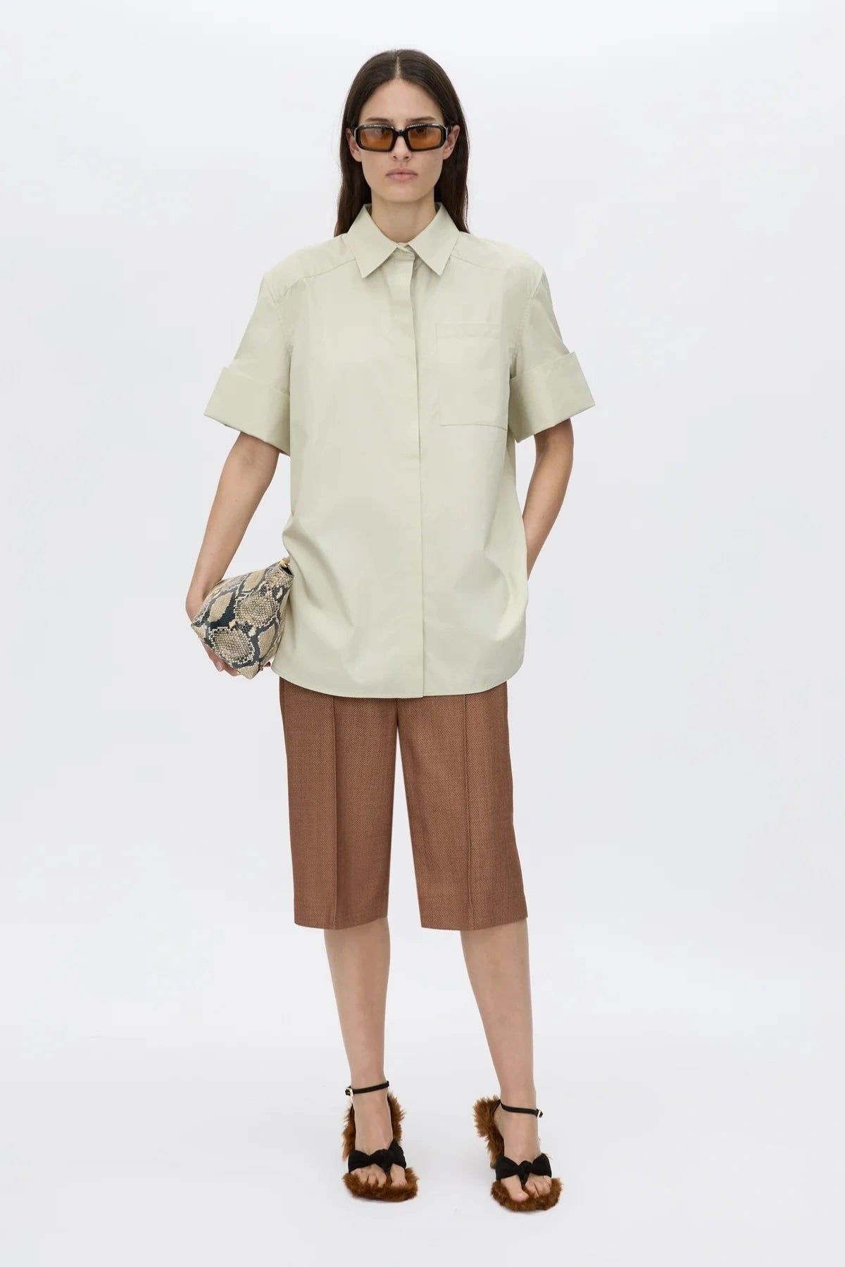 Winslow Short Sleeve Shirt by Camilla and Marc, cotton-blend collared shirt with cuff detail, a versatile trendy staple perfect for warm days.
