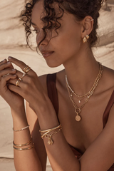 With Love Annex Link Bracelet in 18k Gold Vermeil by By Charlotte, versatile bracelet with annex links for personalized pendants, perfect for expressing love and self-expression through customized layers.