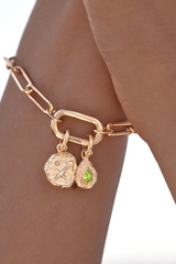 With Love Annex Link Bracelet in 18k Gold Vermeil by By Charlotte, versatile bracelet with annex links for personalized pendants, perfect for expressing love and self-expression through customized layers.