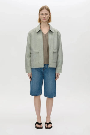 Wright Collared Jacket by Camilla and Marc, cotton-blend jacket with boucle collar and tailored utility style, a trendy polished piece perfect for layering.