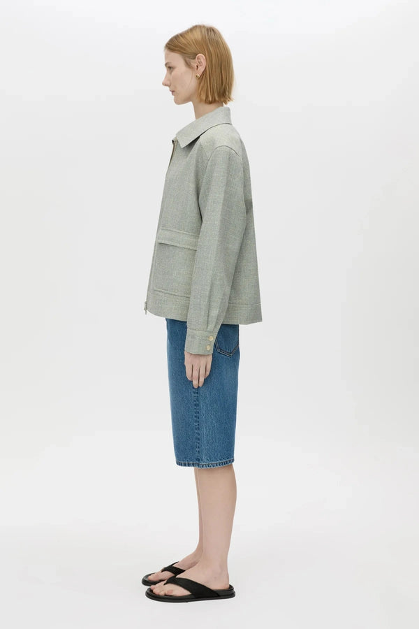 Wright Collared Jacket by Camilla and Marc, cotton-blend jacket with boucle collar and tailored utility style, a trendy polished piece perfect for layering.