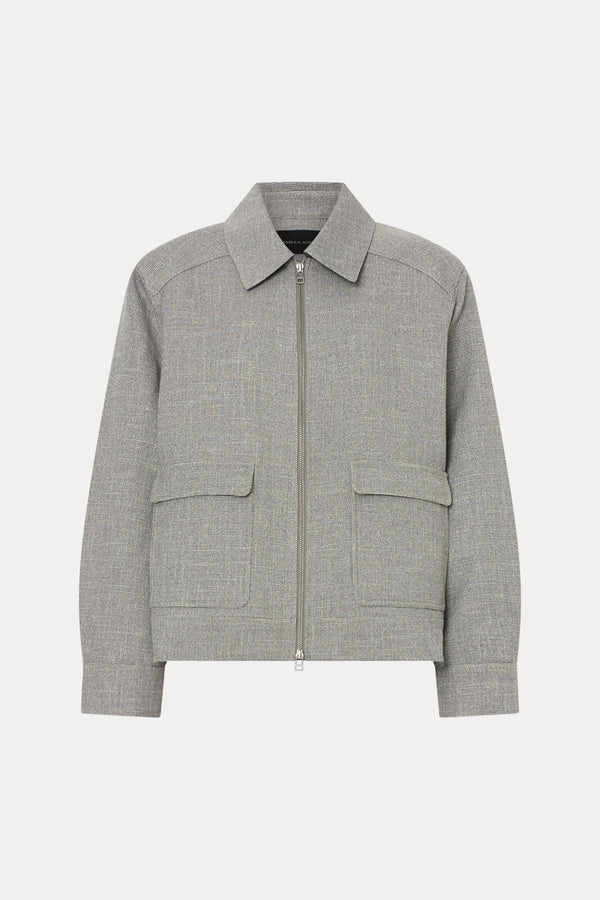 Wright Collared Jacket by Camilla and Marc, cotton-blend jacket with boucle collar and tailored utility style, a trendy polished piece perfect for layering.