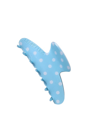 Paris Claw Clip Blue Polka Dot