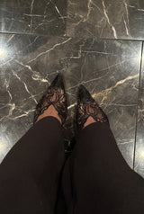 Diana Lace Heels Black