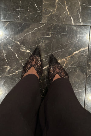 Diana Lace Heels Black
