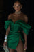 Khirzad Femme | Nina Tulum Mini Skirt Emerald | Girls with Gems