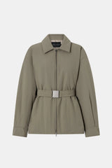 Manon Padded Belted Jacket Clay