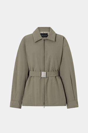 Manon Padded Belted Jacket Clay