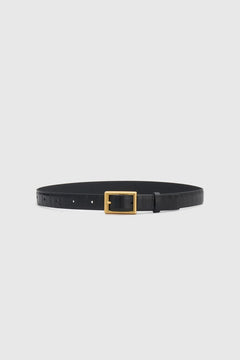 Sonny Eel Belt Black by Camilla and Marc, leather belt with square buckle, perfect for elevating everyday styling