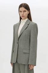 Ren Blazer Charcoal Herringbone