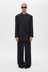 Orban Double Breasted Blazer Navy Pinstripe