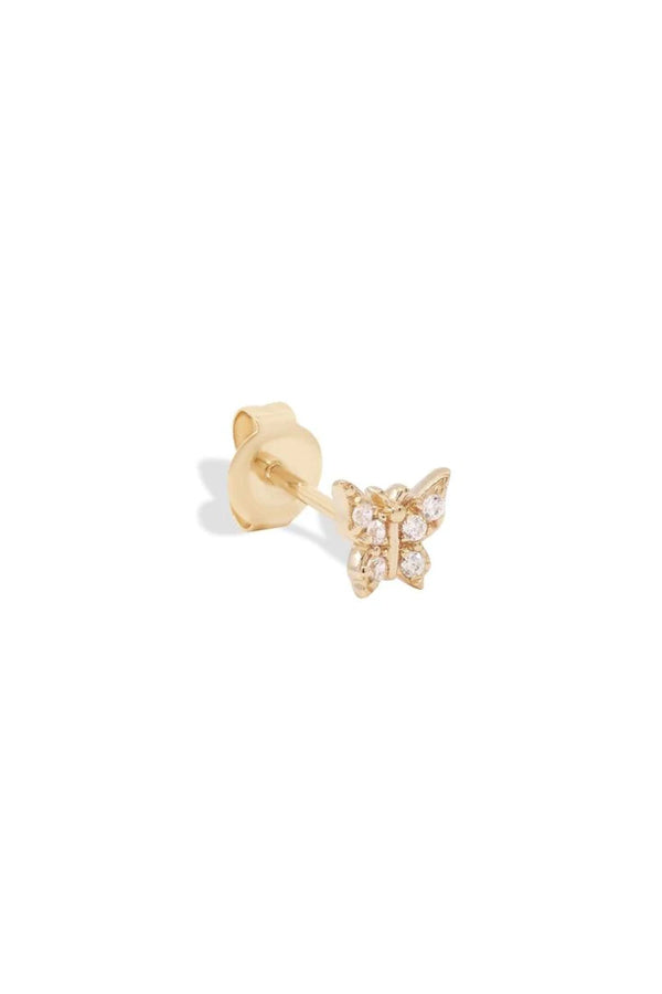 By Charlotte | 14kt Gold Fly With Me Earring | Girls with Gems