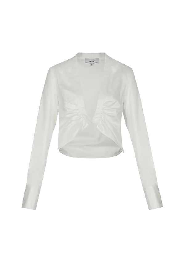 Auteur | Avery Long Sleeve Top White | Girls with Gems