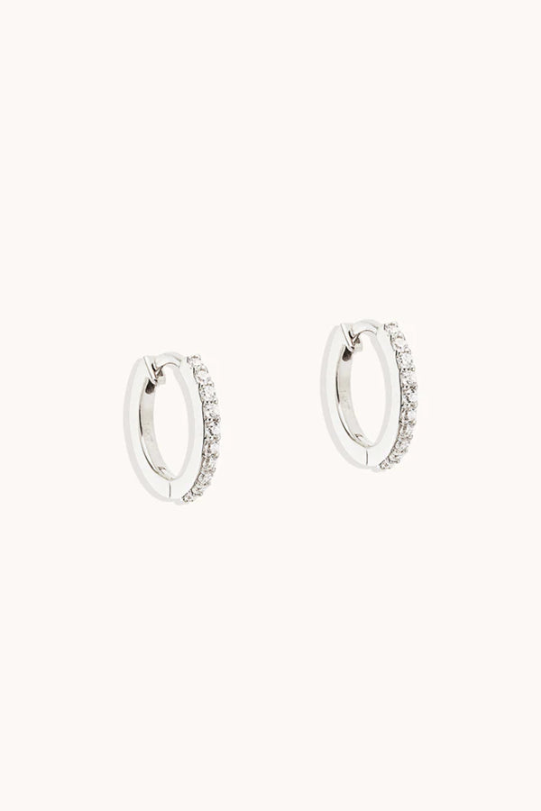 By Charlotte | 14kt White Gold Celestial Sleepers | Girls with Gems
