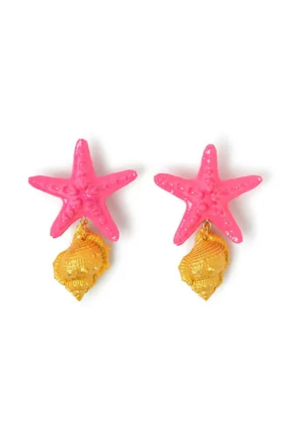 Julietta Jewellery | Le Splash Earrings Neon Pink/Yellow | Girls with Gems