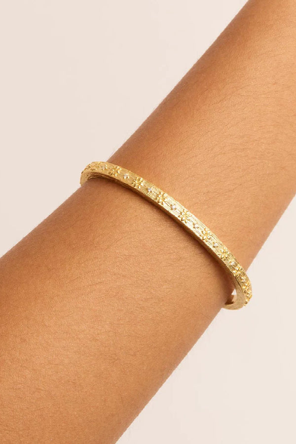 By Charlotte | 18K Gold Vermeil Live In Grace Cuff | Girls with Gems