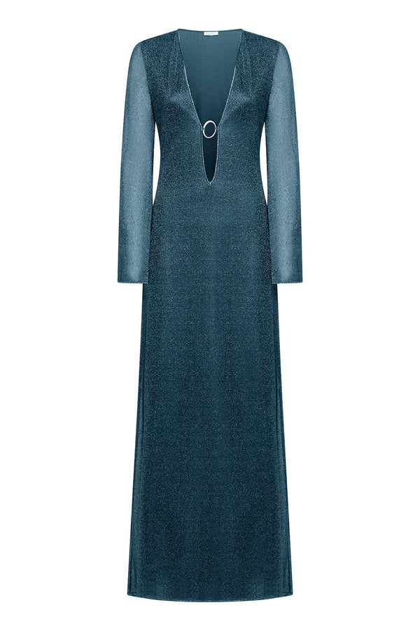 Lumiere O Long Kaftan Peacock