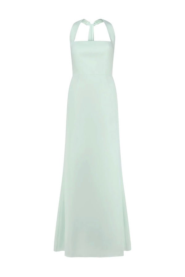 The Ultimate Muse Halter Neck Maxi Dress Mint by Odd Muse – A trendy bridesmaid staple featuring a sleek halter neckline, structured darts, and elegant maxi length, perfect for graceful celebrations and special occasions.