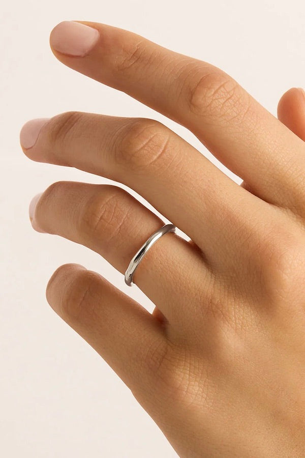 By Charlotte | Silver Lover Ring Thin | Girls with Gems