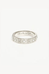 By Charlotte | Sterling Silver Live In Grace Ring | Girls with Gems