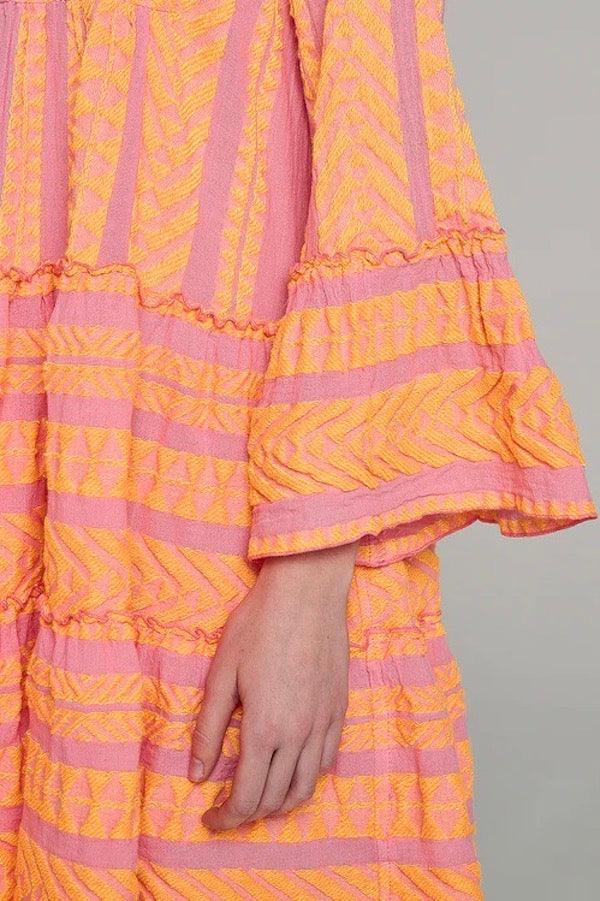 Ella Mini Neon Dress Lime-Orange/Pink 319 - Devotion