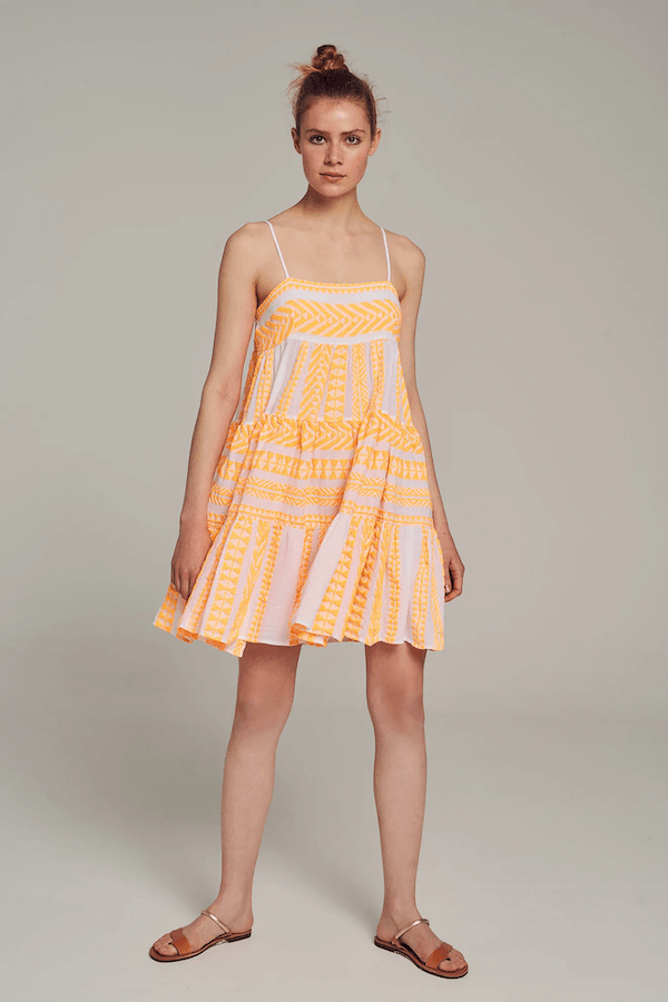 Lipsi Dress Neon Orange/Off White 377.2 - Devotion