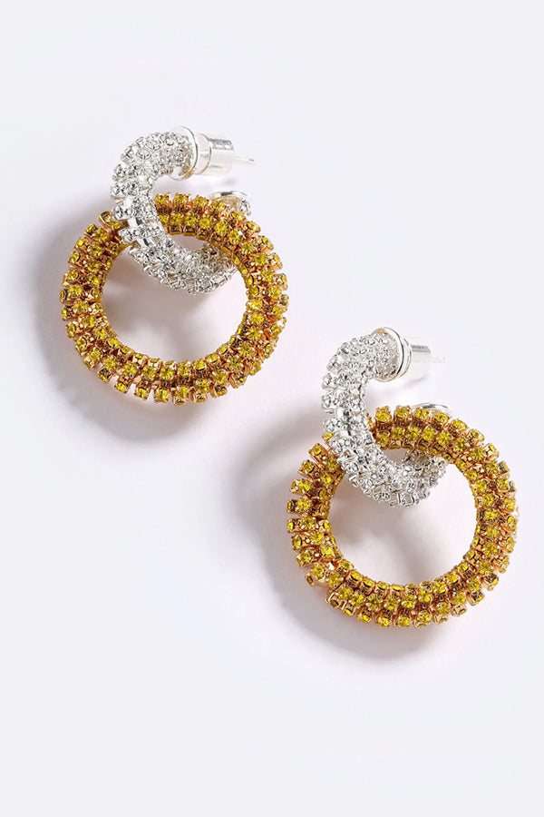 Emma Pills | Wild Sparkle Double Hoops | Girls with Gems