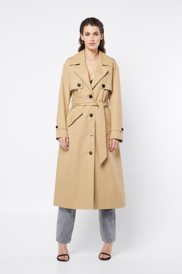 Mossman | For Keeps Trench Coat Tan | Girls With Gems