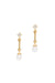 By Charlotte | Gold Embrace Stillness Pearl Hoops | Girls with Gems