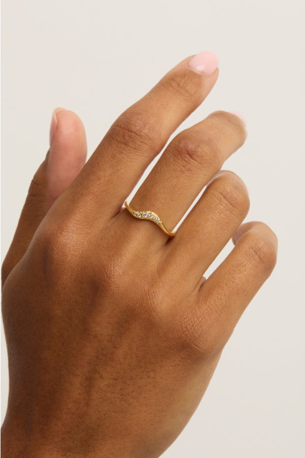 By Charlotte | Gold Horizon Ring | Girls with Gems
