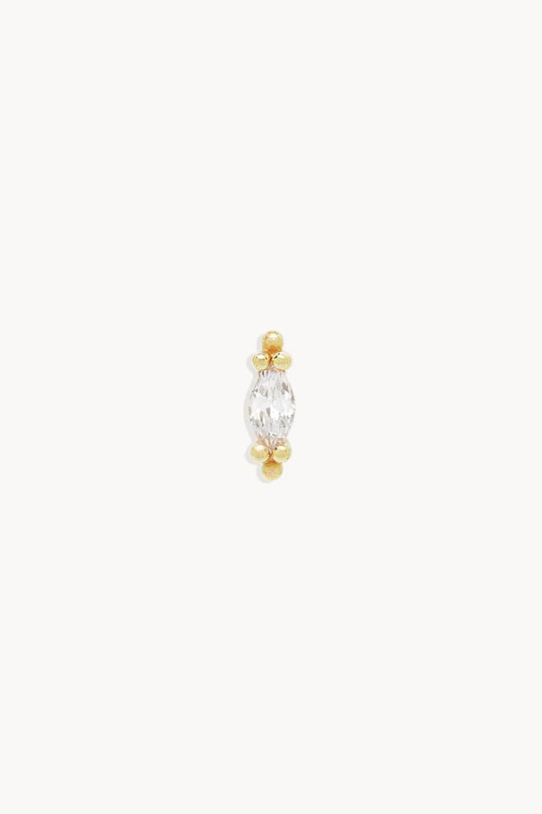 By Charlotte | 14kt Gold Radiance Crystal Stud Earring | Girls with Gems