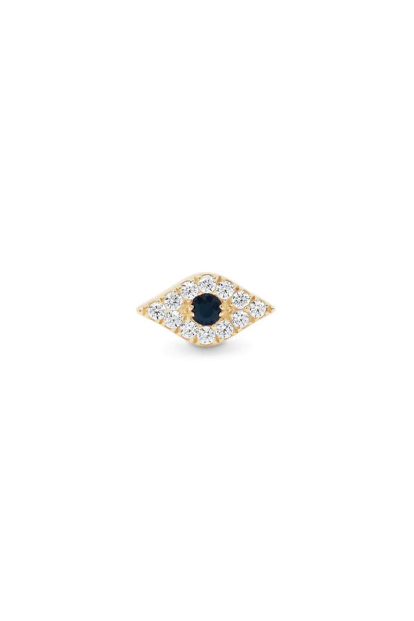 By Charlotte | 14kt Gold Evil Eye Earring | Girls with Gems