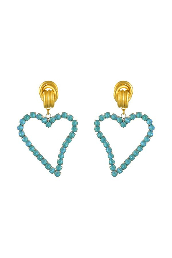 All Of My Heart Earrings Aqua - Mayol