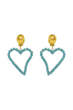 All Of My Heart Earrings Aqua - Mayol