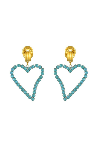 All Of My Heart Earrings Aqua - Mayol