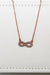 9ct Rose Gold Infinity Necklace - Al'oro