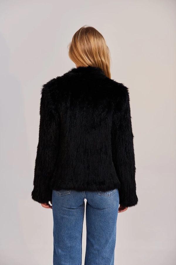 Bubish| Valencia Fur Jacket Black | Girls With Gems