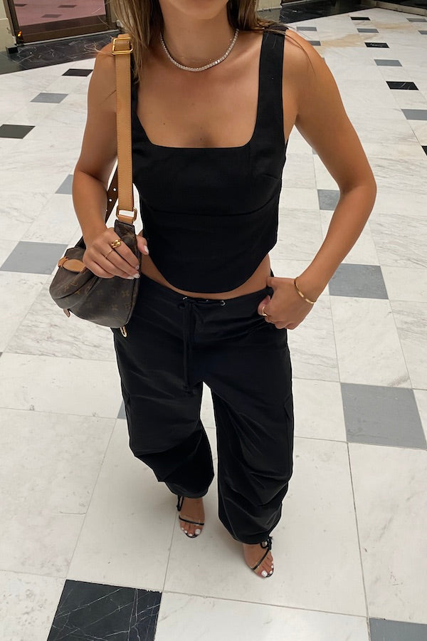 Sneaky Link | Cargo Link Pants Black | Girls With Gems