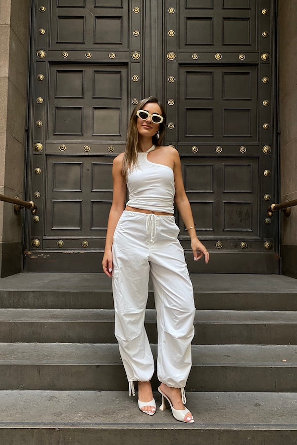 Sneaky Link | Cargo Link Pants White | Girls With Gems