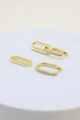 Celine Earrings Gold Pavé - Avant Studio