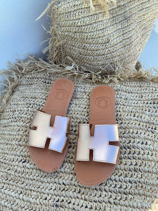H Sandals Gold - By Girls With Gems