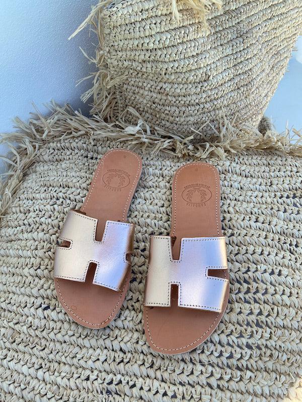 H Sandals Gold - By Girls With Gems
