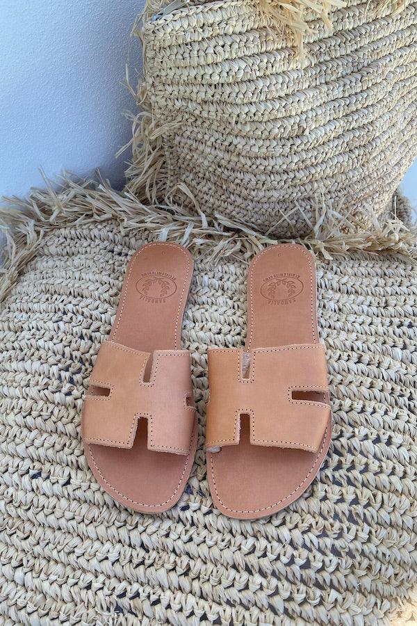H Sandals Tan - By Girls With Gems