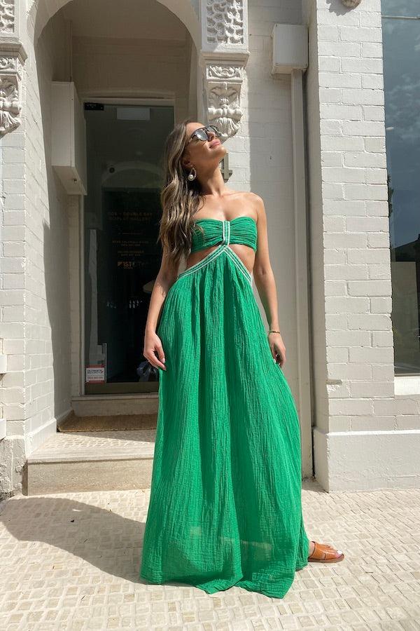 Chloe Dress Emerald - D&#39;Artemide