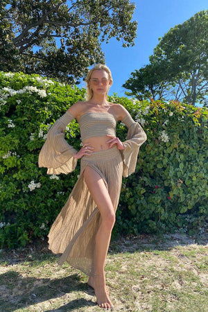 Calypso Skirt Tobacco/Gold - D'Artemide