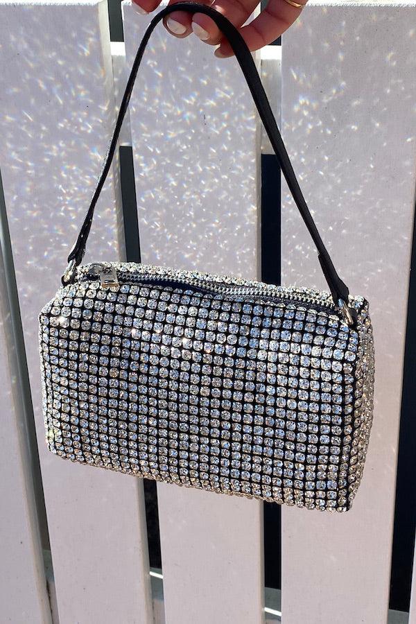 Diamonte Bag Silver - By Girls With Gems