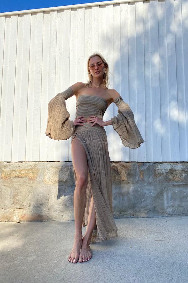 Calypso Skirt Tobacco/Gold - D'Artemide