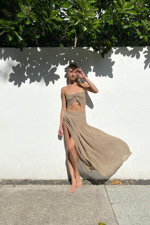 Calypso Skirt Tobacco/Gold - D'Artemide